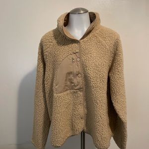 Cropped Sherpa jacket juniors large NWT